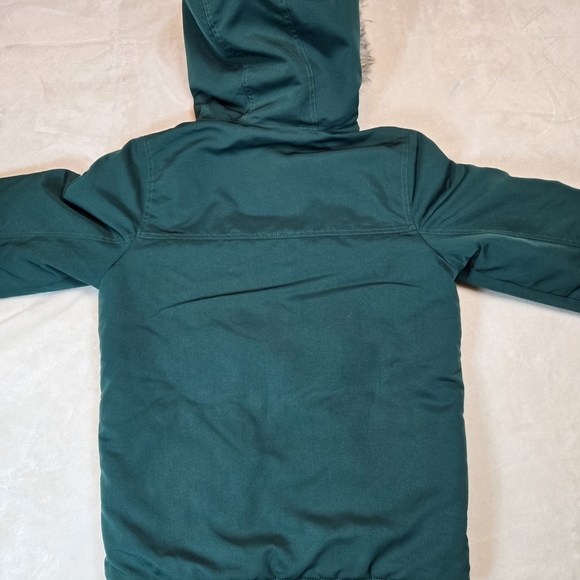Green Parka with Faux Fur Hood - Picture 5 of 8